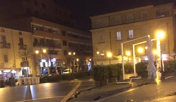 Piazza del Corso deserta