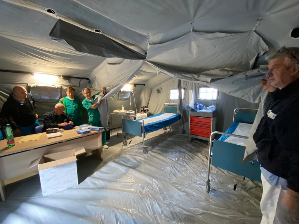 tenda triage coronavirus Umberto I