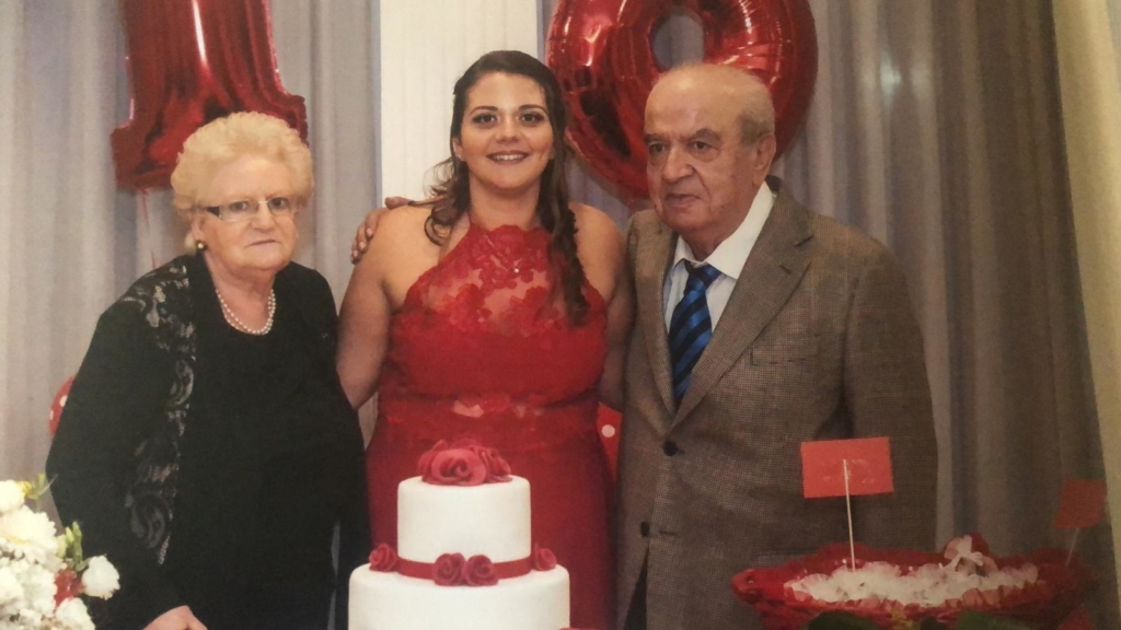 Rebecca Palladino con i nonni