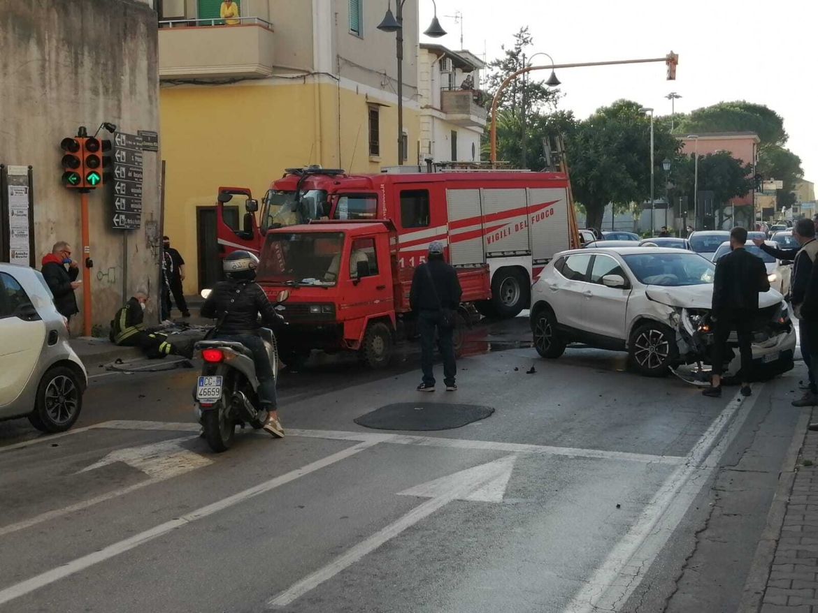scontro vigili del fuoco